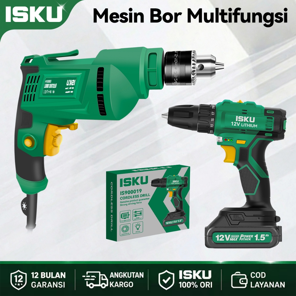 ISKU Mesin Bor Listrik Bolak Bali 700W 220V Hand Electric Drill Berlaku/Listrik Mesin Bor 12V Batera