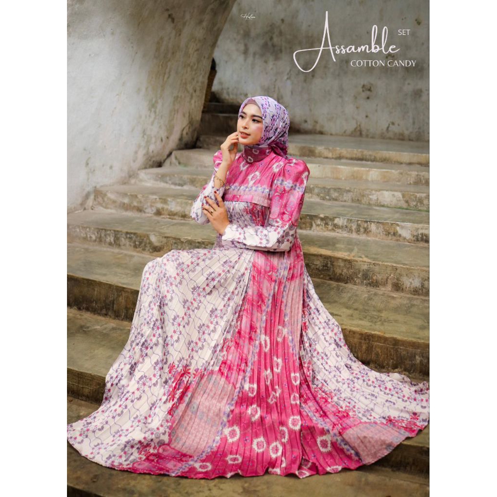 [ READY promo ] FLEURA dress original by HALWA APPAREL  | GAMIS NYAMAN