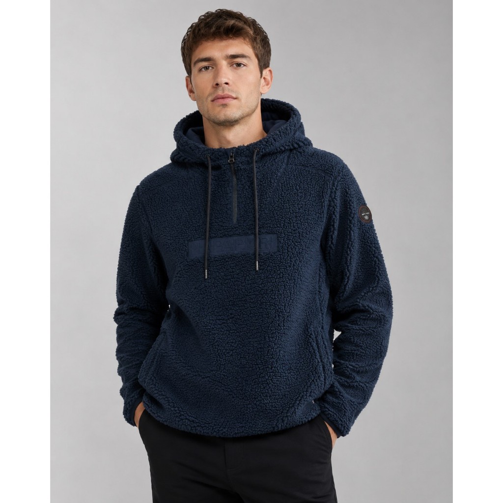 Hoodie Napapijri Teide Fleece Hoodie Navy Original