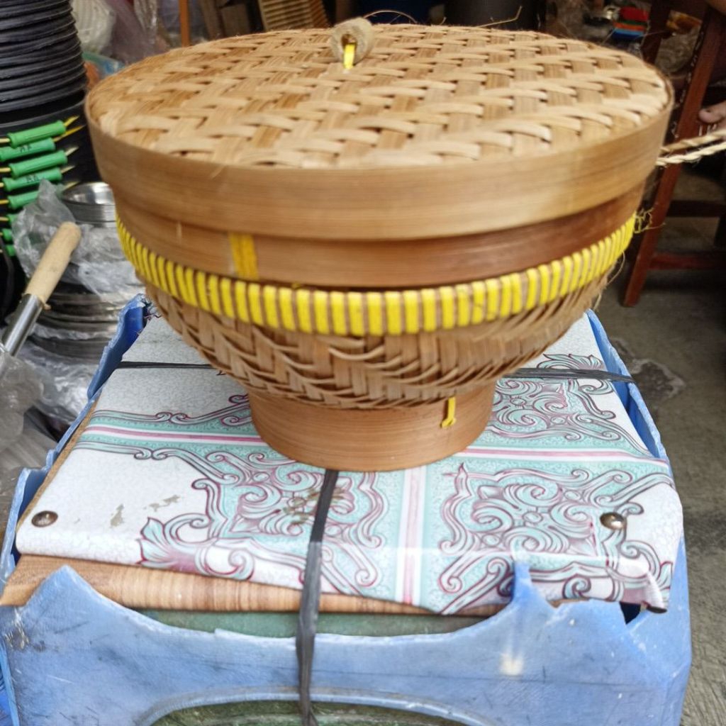 Bakul tutup bambu mini
