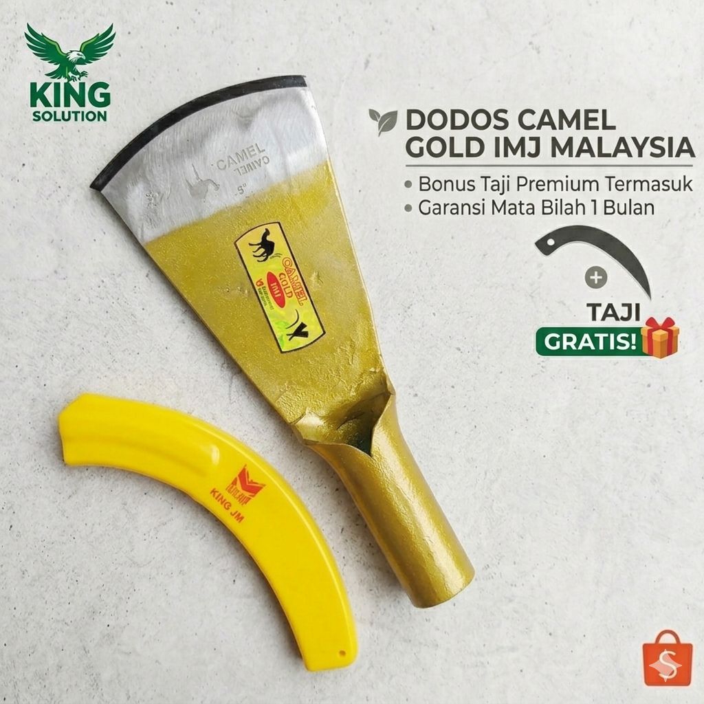 DODOS CAMEL GOLD IMJ ASLI ORIGINAL - Dodos Sawit Baja Premium Super Tajam Anti Karat 3.5 4 4.5 5 Inc