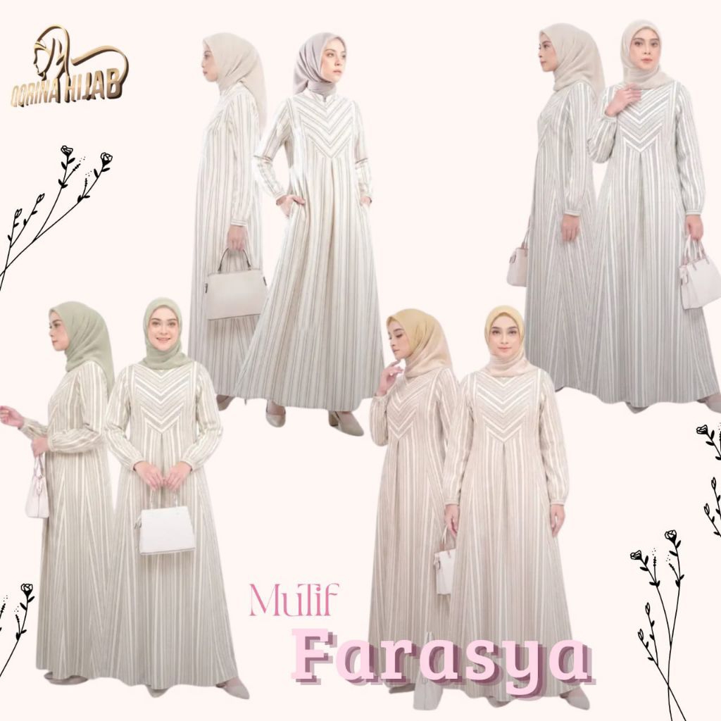 Gamis Mutif Farasya/ Mutif Farasya/ Mutif Terbaru 2026/ Gamis Daily/ Gamis Dewasa/ Gamis Remaja/ Str