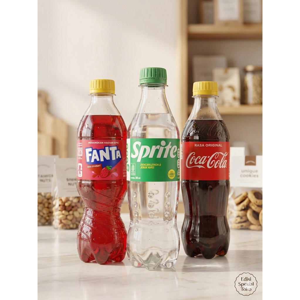Fanta - Sprite - Coca cola 350-390mL / Fanta sprite cola botol tanggung