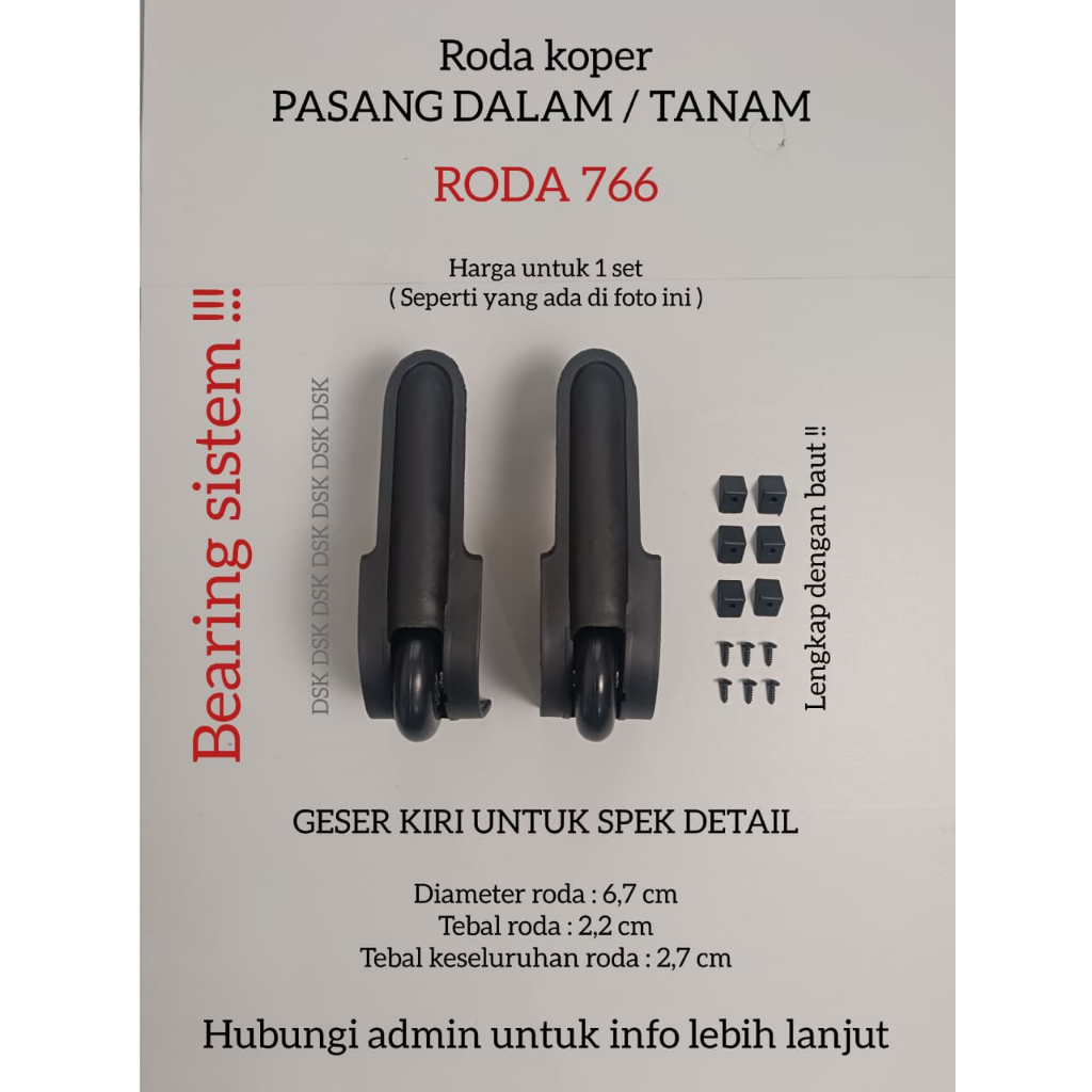 RODA KOPER KAIN, RODA TANAM TRAVEL BAG, RODA TAS, SPAREPART KOPER