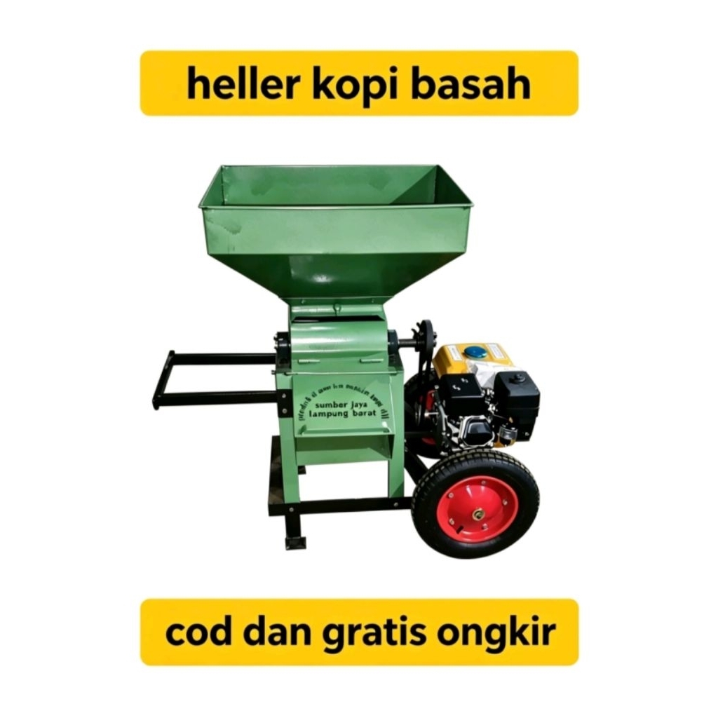 mesin huller gilingan kopi basah, pemecah kulit kopi, gilingan kopi
