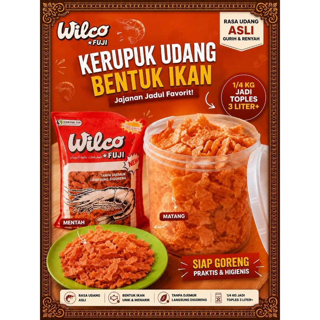 Krupuk ikan FUJI kemasan 250gr-500gr