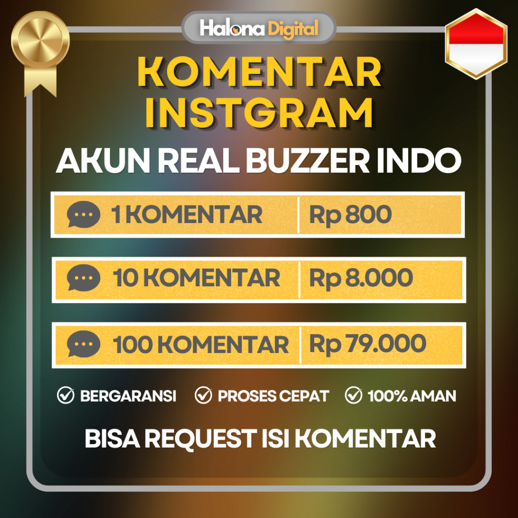 Komentar Instagram Real Akun BUZZER Indonesia Permanen - Custom Comment
