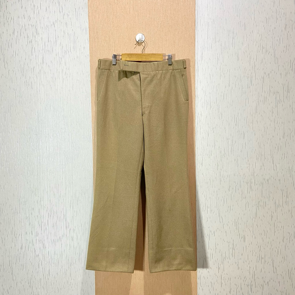 90s Japanese Tailored Wool Trousers Flared Cut / Celana Bahan Pria / TP17 / Size 33