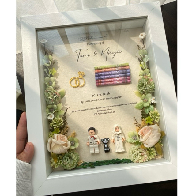 Uk Frame 30x25 cm/Mahar Custom/Minifigure Frame Mahar/Mahar Elegan/Mahar Unik