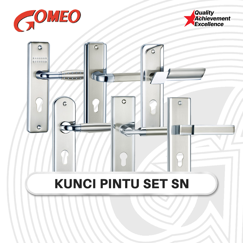 GOMEO Handle Kunci Pintu Set Putih SNCP Tanggung Besar