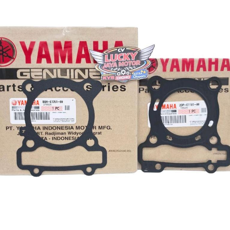 packing gasket head dan boring Nmax lama B6H-E1351-00 + 2DP-E1181-00 ORIGINAL YAMAHA