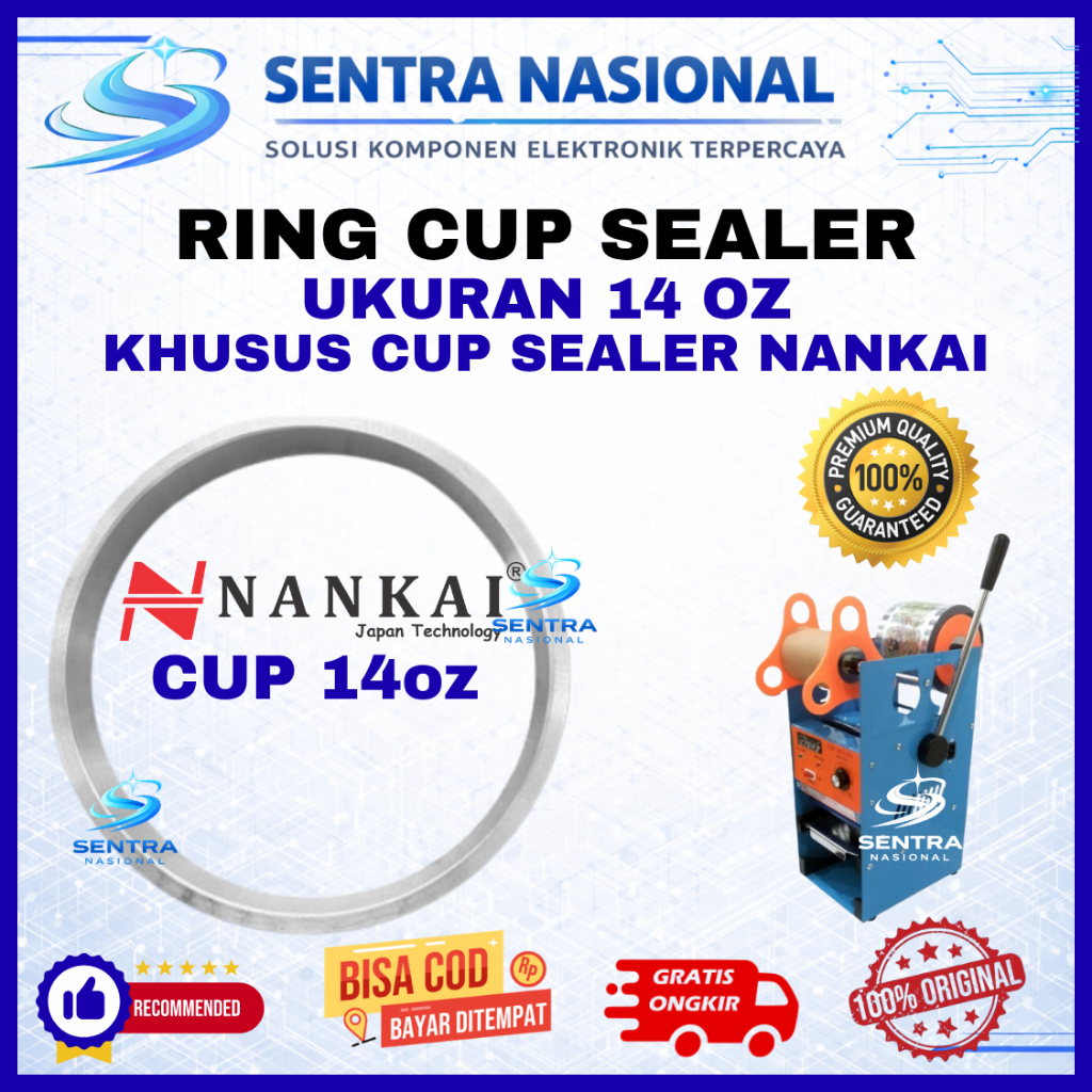 RING CUP SEALER KHUSUS MEREK NANKAI CUP SEALER 14oz ORIGINAL | RING CUP KHUSUS MERK NANKAI 14 oz FLA