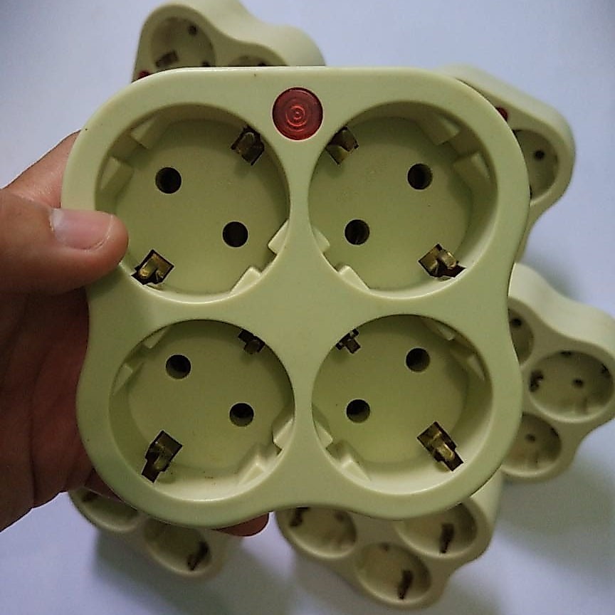 AL STEKER 4 IN1 VYBA STOP KONTAK ARDE 4-1 BAHAN KUNINGAN STEKER T MULTI SOCKET CABANG 4 BERKUALITAS 
