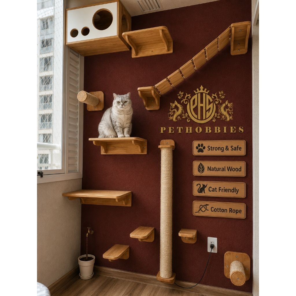 Cat wall playground set Mainan kucing