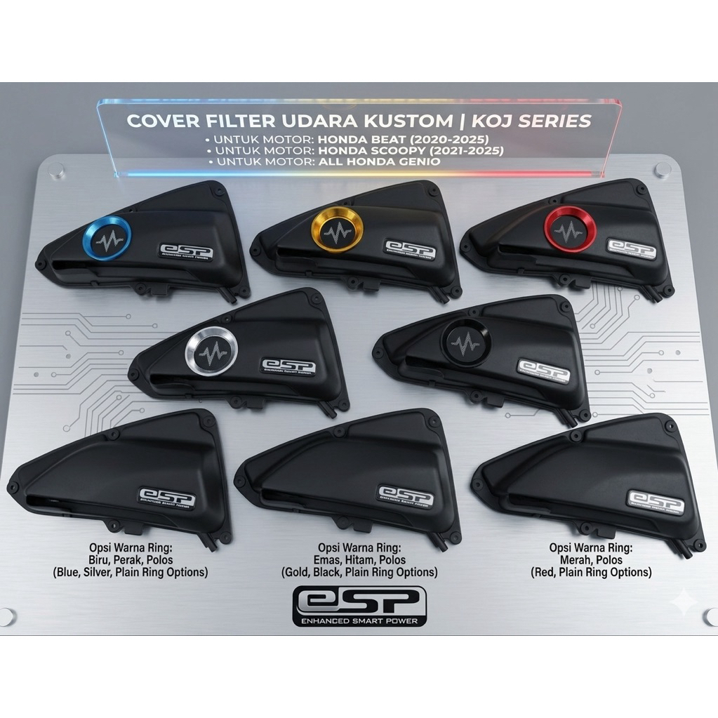 Cover Box Corong Filter Udara Honda Scoopy FI LED 2021 2022 2023 2024 2025 2026 Tutup Filter KOJ Cor