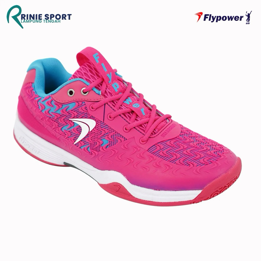 SEPATU BADMINTON FLYPOWER NEW DIENG PINK/SKY BLUE/WHITE
