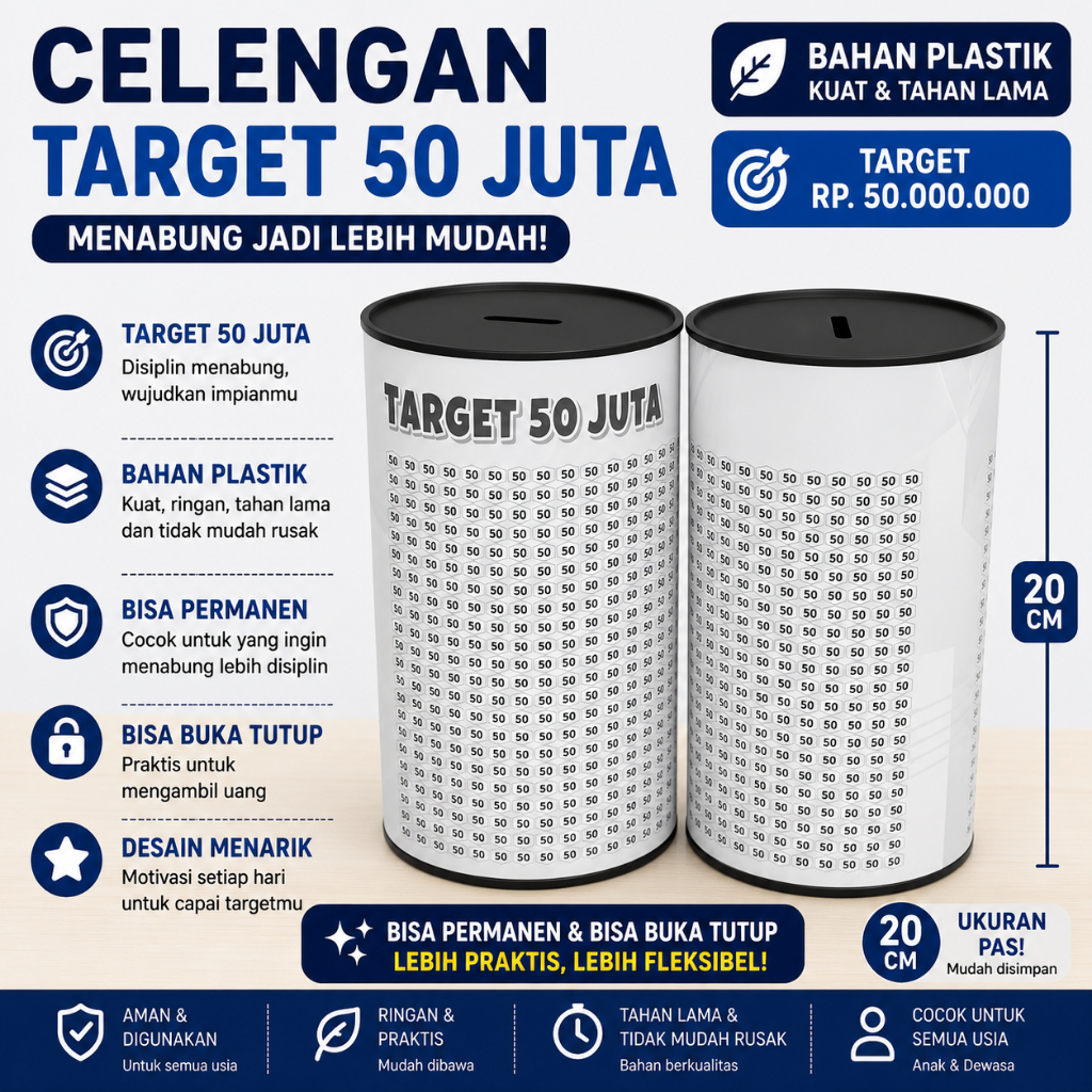 karakter celengan target 50jt bts/celengan PLASTIK viral target ter termurah/celengan target (COD)