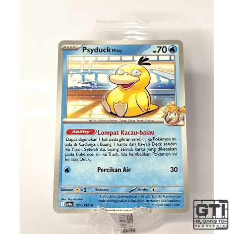 KARTU POKEMON PSYDUCK MISTY INDO 031/138 TERMURAH