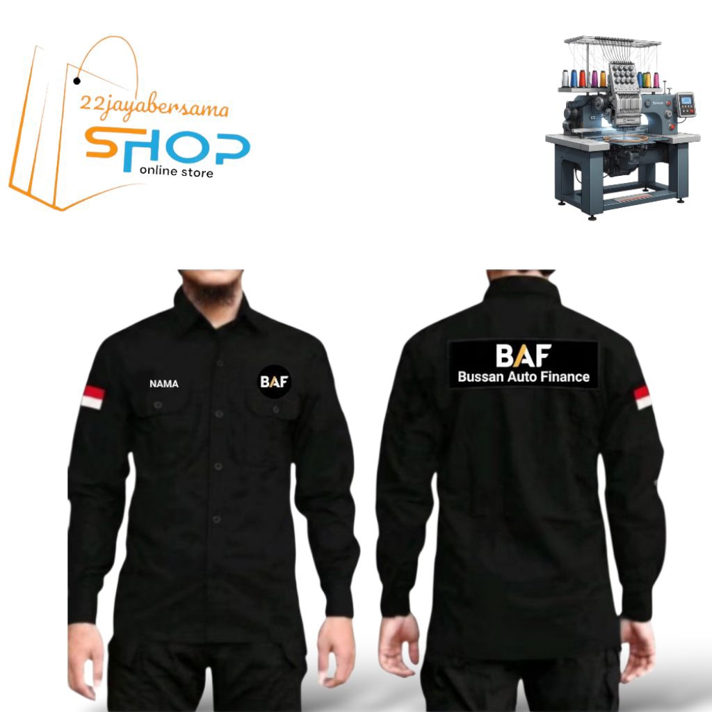 kemeja BAF FINANCE Lengan panjang•Baju Baf bussan auto finance•Seragam BAF full bordir