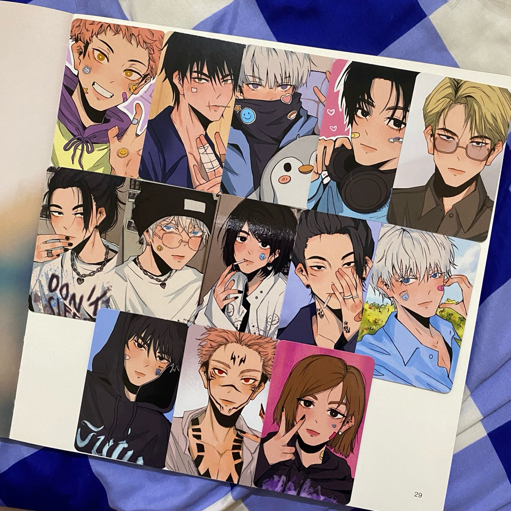 photocard pc anime jujutsu kaisen tokyo revengers sashisu gojo geto yuuta megumi nobara yuuji inumak
