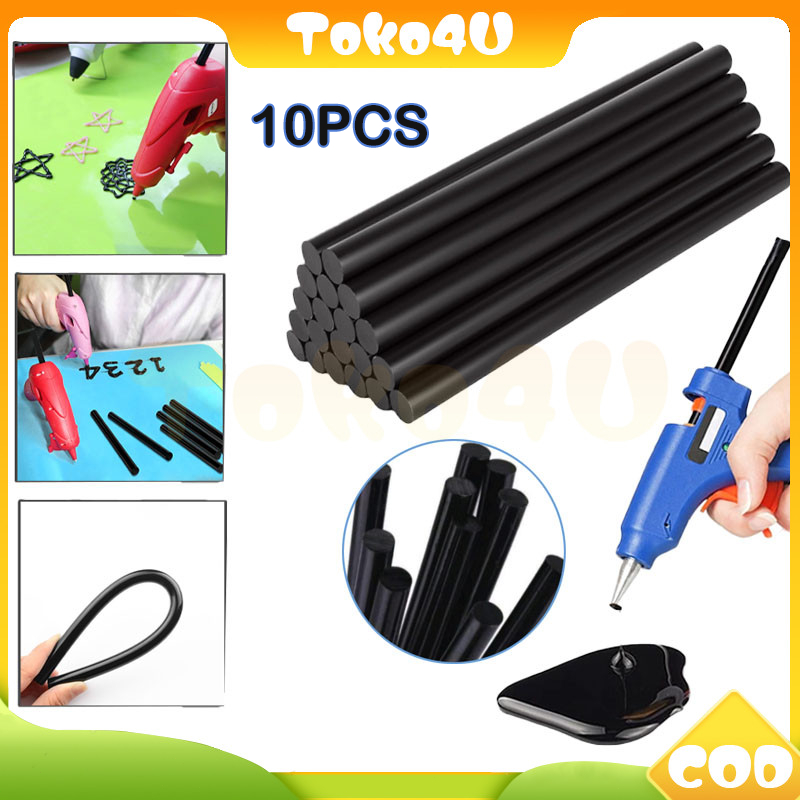 10 Pcs Lem Bakar Hitam / Lem Bakar Hitam Jerman Stik Refil /20CM Lem Bakar Hitam Kecil