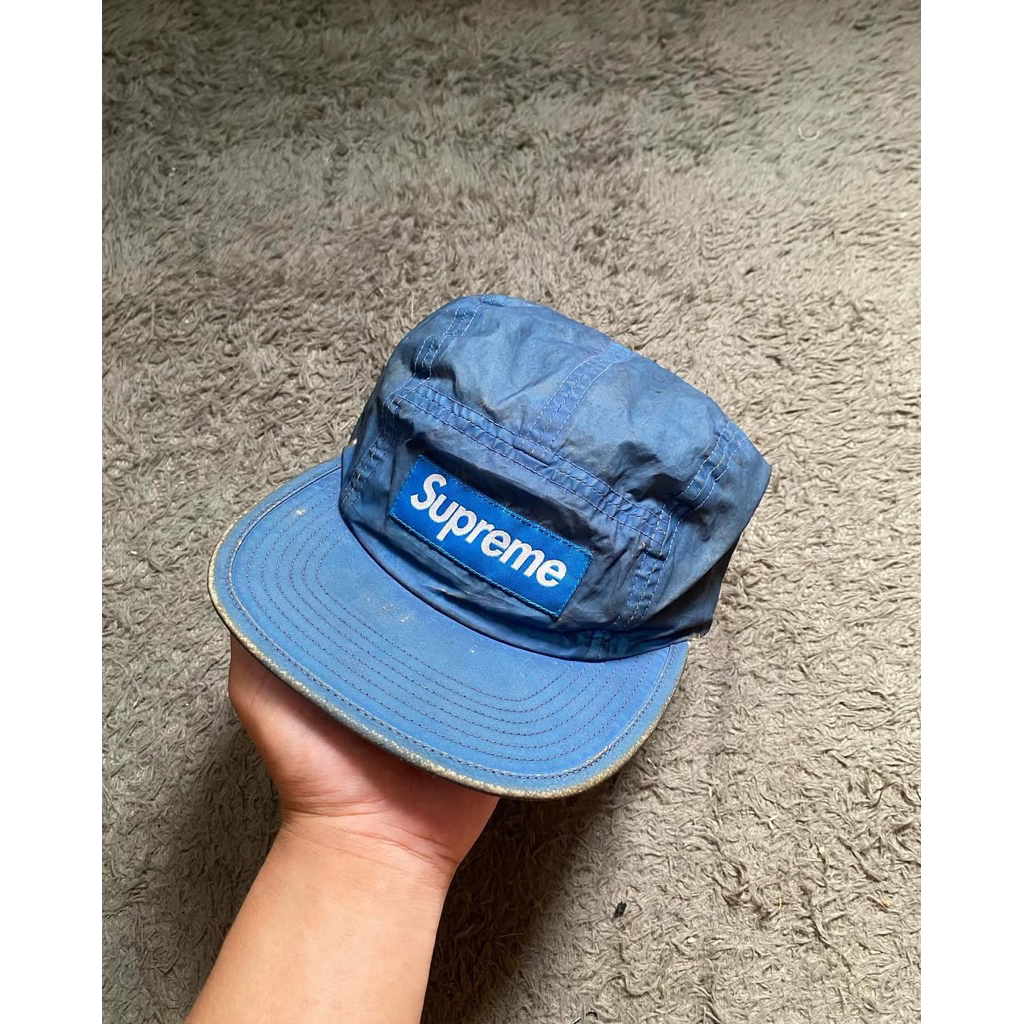 Supreme Cap Reflective Blue Camp