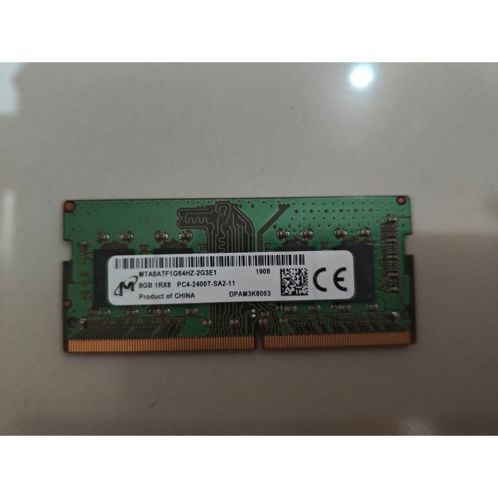 Memory RAM DDR4 8GB Micron bekas copotan laptop