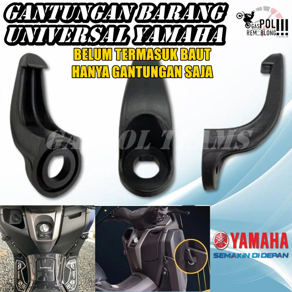 GANTUNGAN BARANG YAMAHA ORIGINAL HOOK LUGGAGE CANTELAN CANTOLAN NMAX XMAX AEROX MIO FINO UNIVERSAL