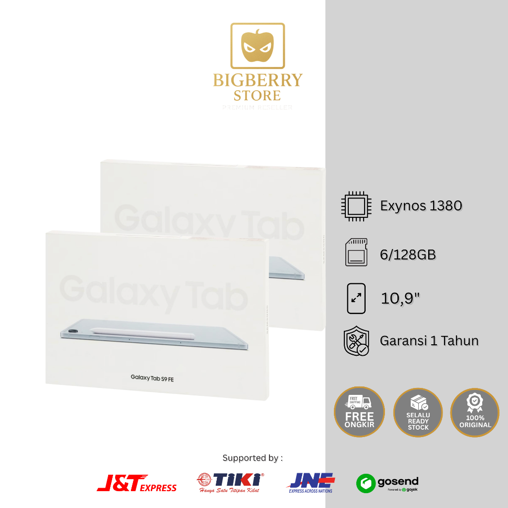 Samsung Galaxy Tab S9 FE | S9 FE Plus 6/128GB 12/256GB 5G Garansi Resmi SEIN