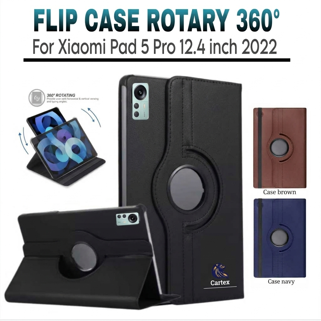 Case Rotary Xiaomi pad 5 Pro 12.4"inch 2022 / Case Xiaomi pad 5 pro / casing xiaomi pad 5 pro / case