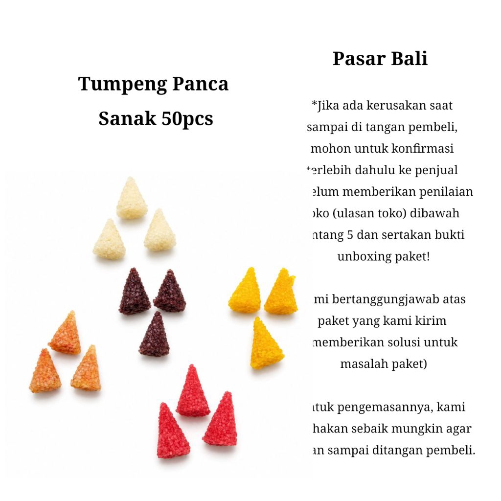 Tumpeng Panca Sanak 50pcs | Pasar Bali | Banten Bali