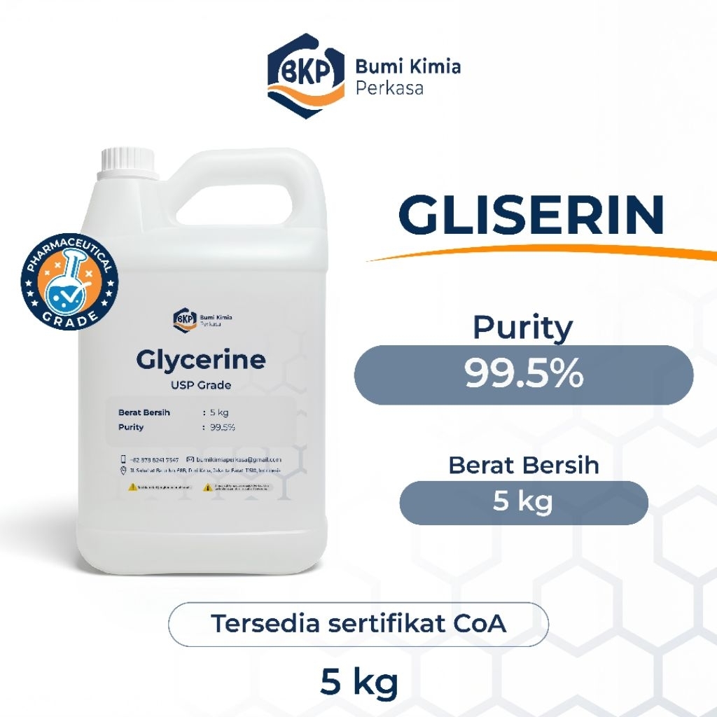 Gliserin USP Grade 5kg - Gliserin / Glycerol / Glycerine