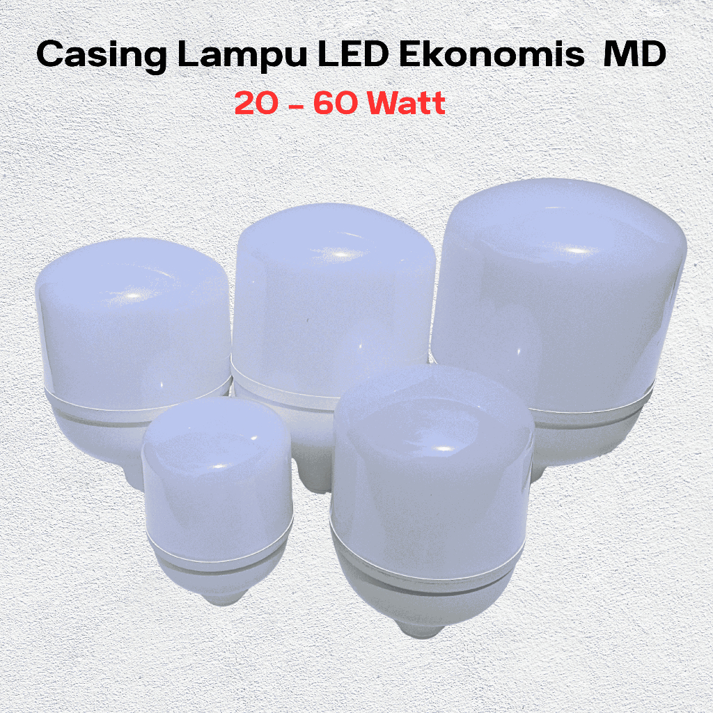 Casing Lampu LED Ekonomis MD 20 30 40 50 60 Watt Housing Cover Kap Lampu LED Model Kapsul