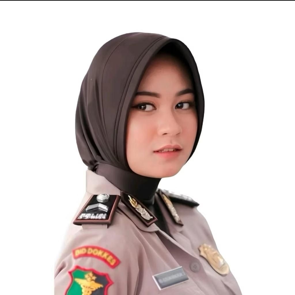hijab bergo dinas polwan