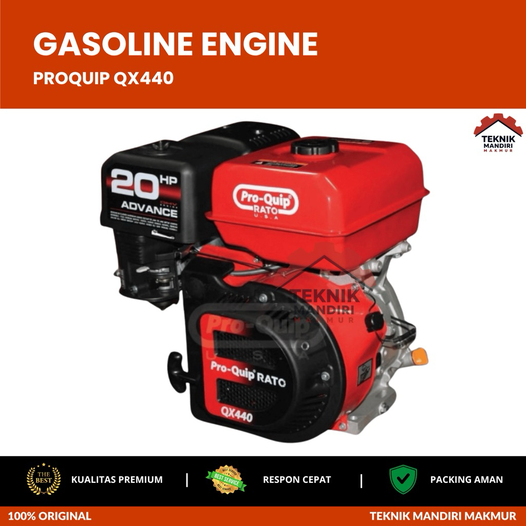 QX440 PROQUIP MESIN PENGGERAK BENSIN 20 HP PRO-QUIP QX 440 MESIN PENGGERAK SERBAGUNA