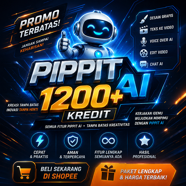 Pippit AI 1200+ Kredit Unlock All Feature