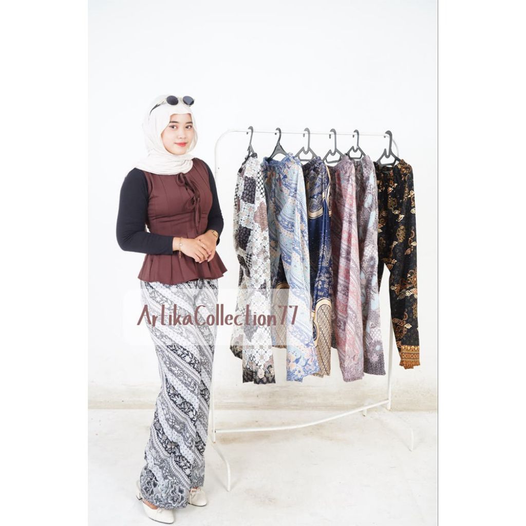 Celana kulot motif batik premium wanita pria terbaru