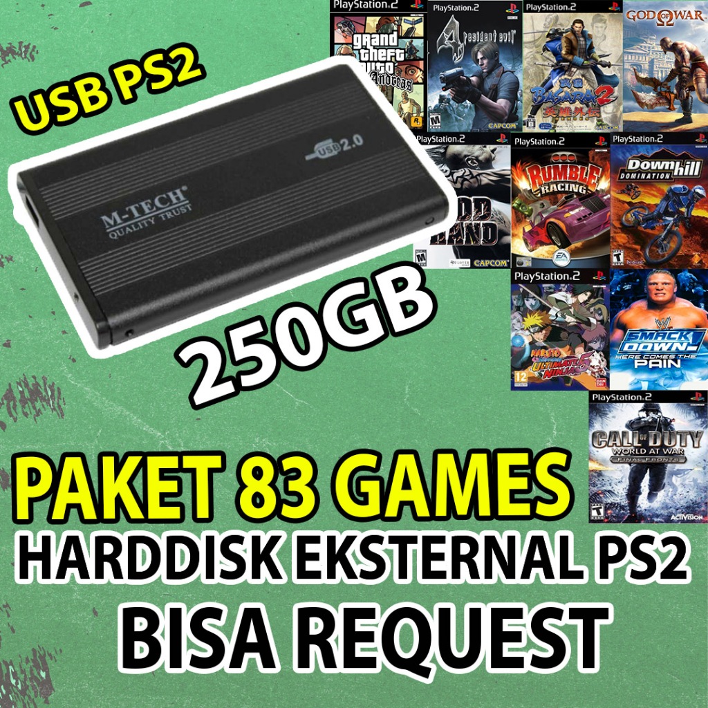 Harddisk External 250GB PS2/PC Bisa REQUEST Hardisk Eksternal HDD EXT