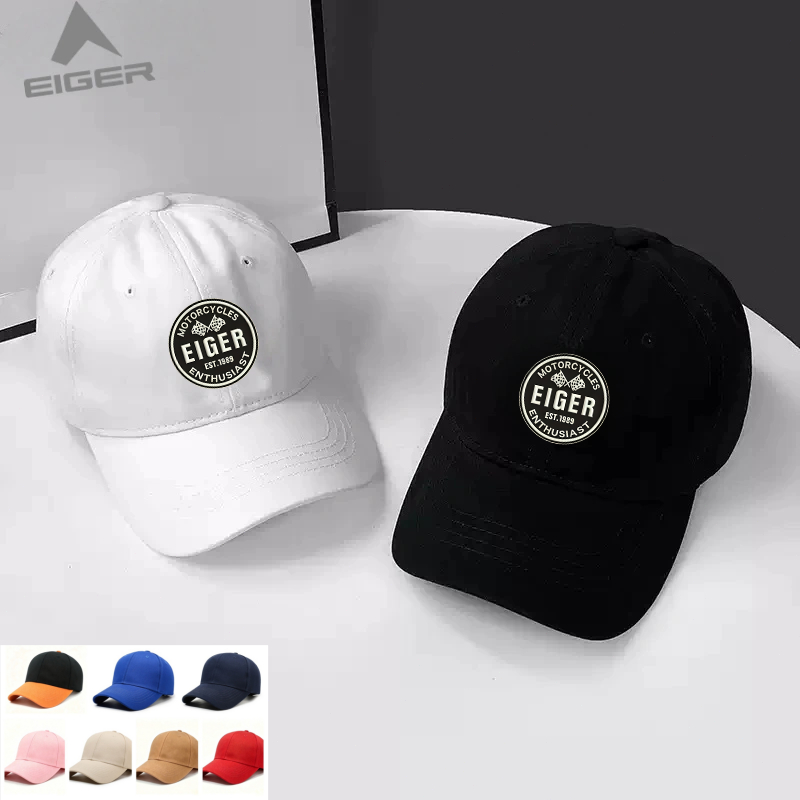 TOPI EIGER Original Topi Baseball Unisex Warna Hitam Putih Fashionable untuk Liburan & Aktivitas Out
