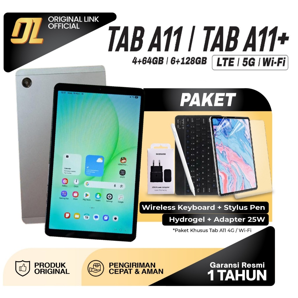 Samsung Galaxy Tab A11+ Plus A11 Wifi LTE 5G 4/64 GB 6/128 GB Tablet Android Original