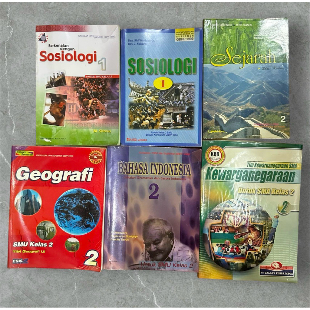 Buku Pendidikan Pelajaran SMA 2 / Kelas 11 XI Preloved Jadul Vintage Koleksi Pribadi Original Penerb