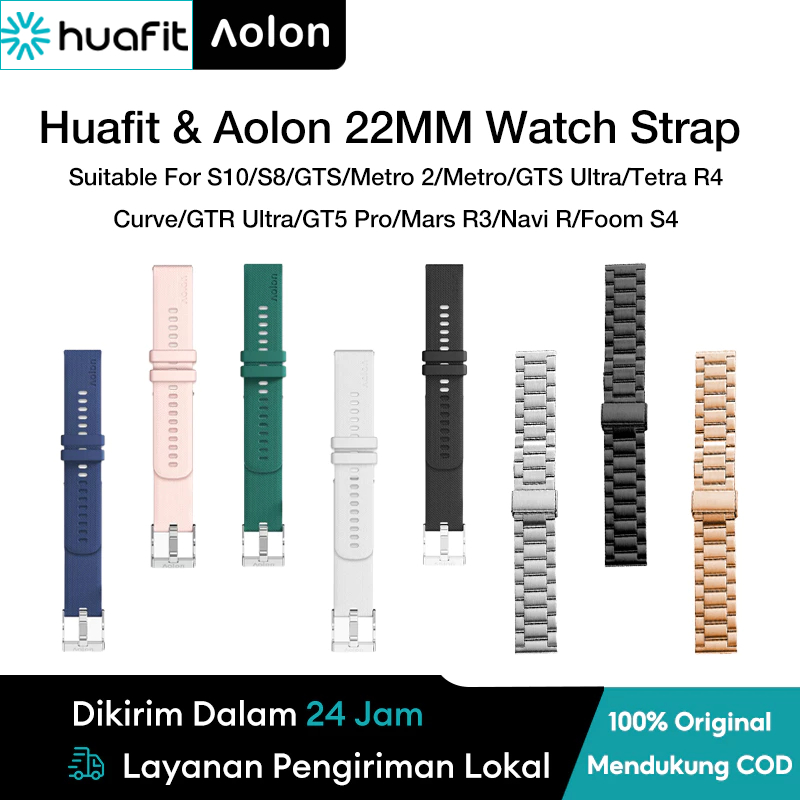 Huafit Aolon Original Smartwatch Strap 22mm For S10/S8/GTS/Metro2/Metro/GTS Ultra/Tetra R4 Curve/GTR