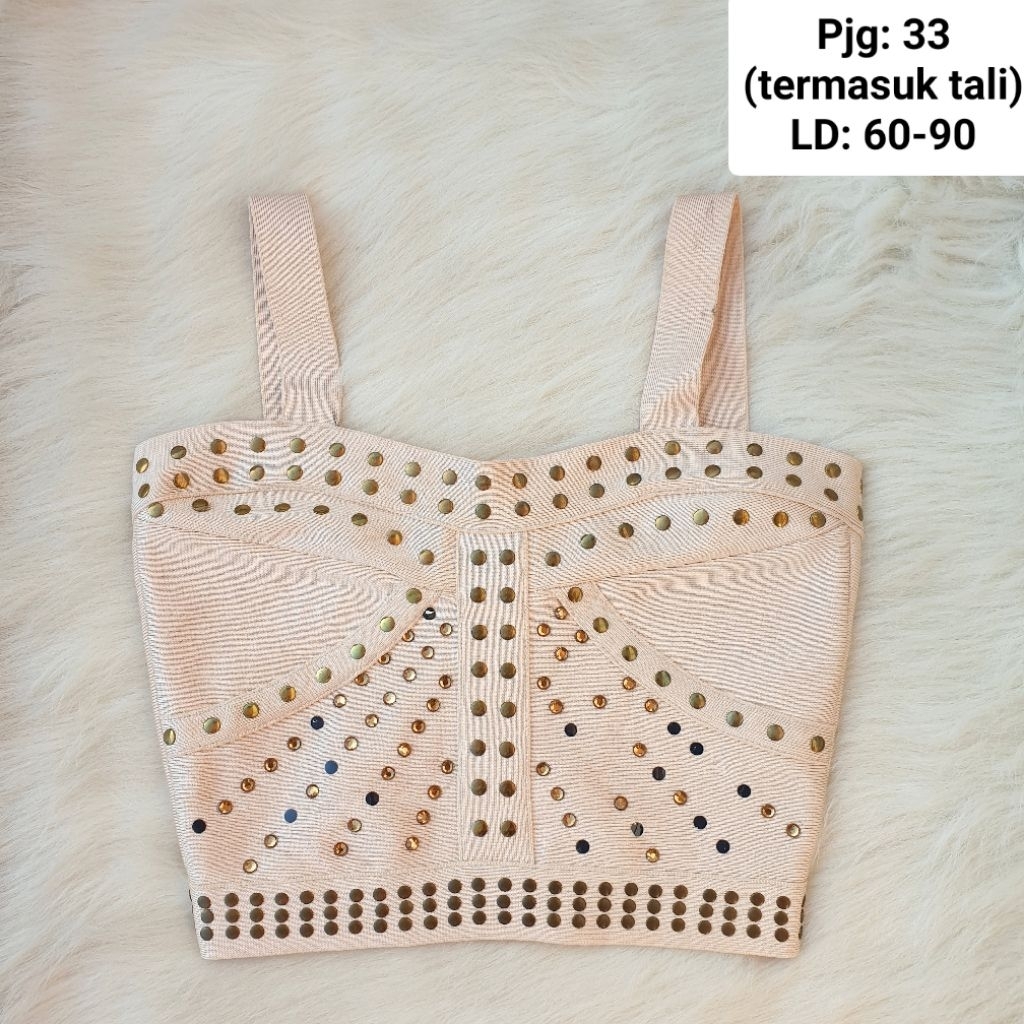 Crop Bustier Torso Korset Kemben Coquette Pretty Sexy Wanita