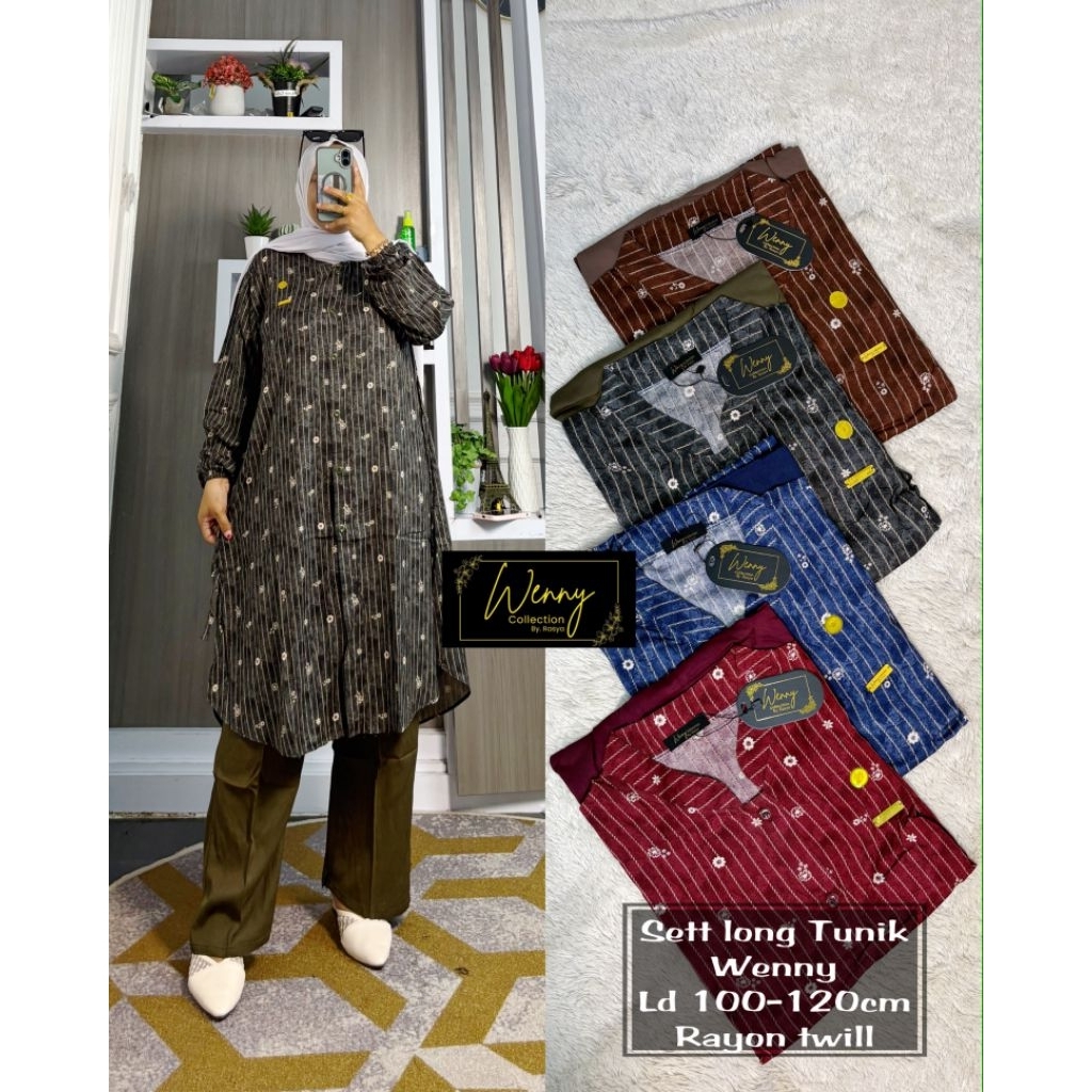 SETELAN LONG TUNIK RAYON TWILL WENNY RASYA