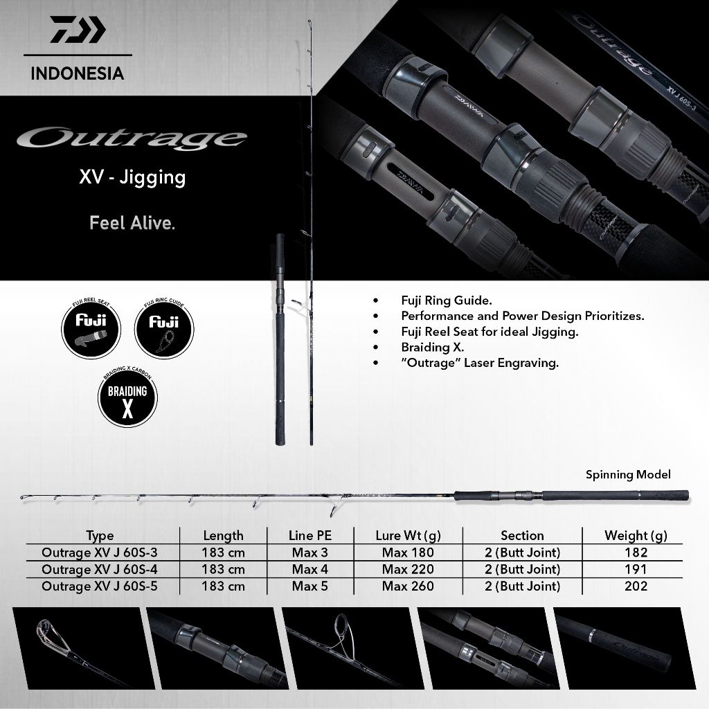 ROD / JORAN SPINING DAIWA OUTRAGE XV JIGGING