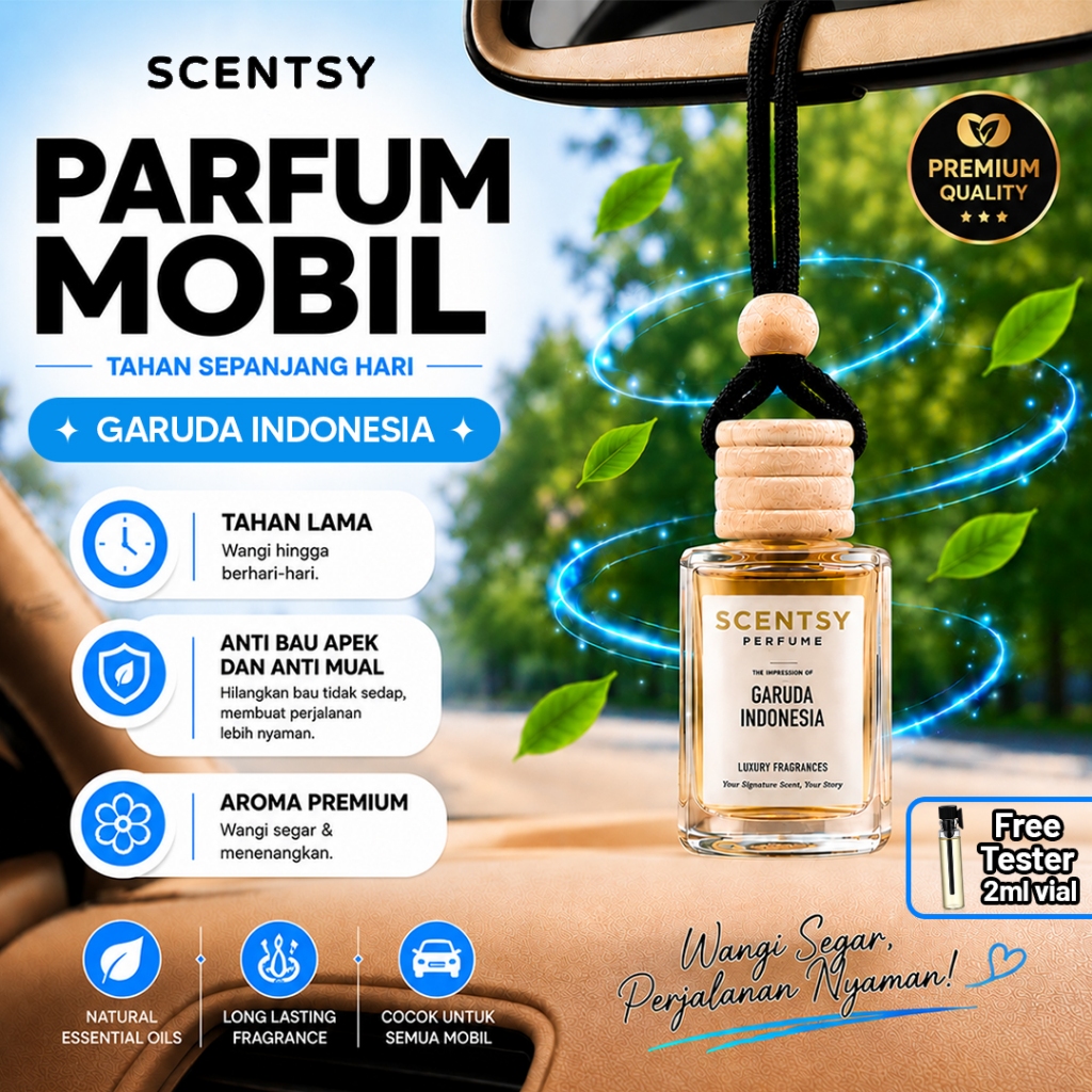 SCENTSY Parfum Mobil GARUDA IDN 10 ml Pengharum Anti Mual Pewangi Ruangan Kantor Toilet Kamar tidur 