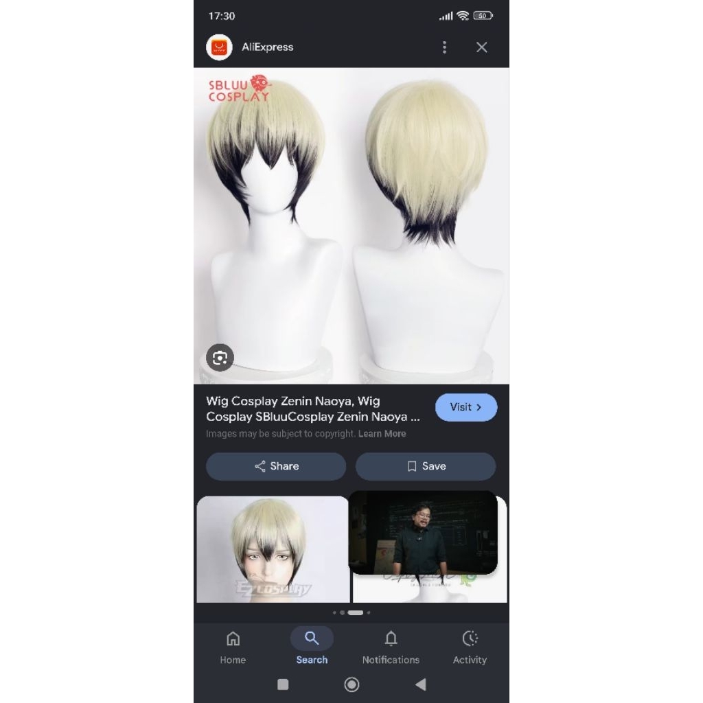 wig Naoya zenin mannme styled