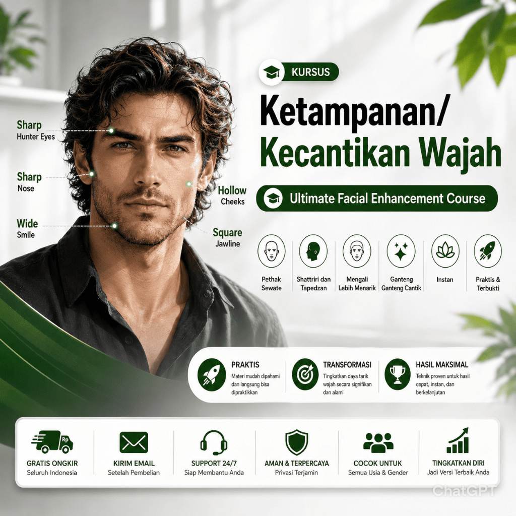 Kursus Ketampanan/Kecantikan Wajah - Ultimate Facial Enhancement Course - Perbaiki Struktur, Simetri
