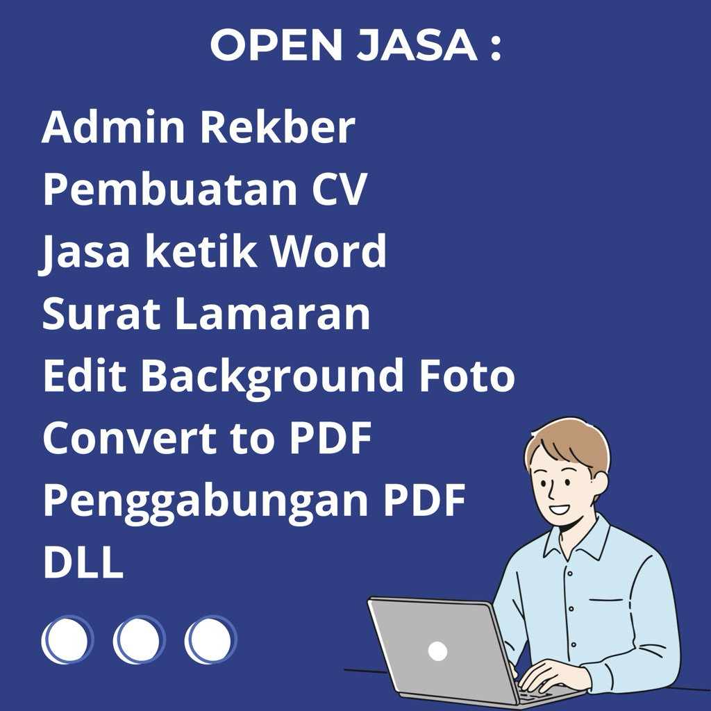 Jasa admin rekber/jasa ketik/jasa pembuatan cv/jasa penggabungan pdf/jasa convert to pdf/jasa edit f
