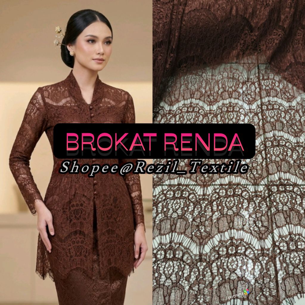 Kian Renda. Brokat Renda. Renda Pinggiran. Renda Trimming. Brokat Renda Meteran. Brukat Renda Potong